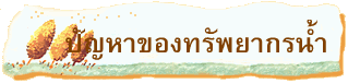 ปัญหาของทรัพยากรน้ำ