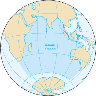 Map of INDIAN OCEAN